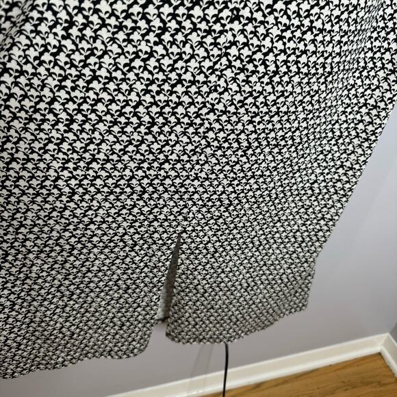 Boden Empire Knot Midi Jersey Dress Strech Black Lily Sprig Long Sleeve 16-18R - Picture 9 of 12